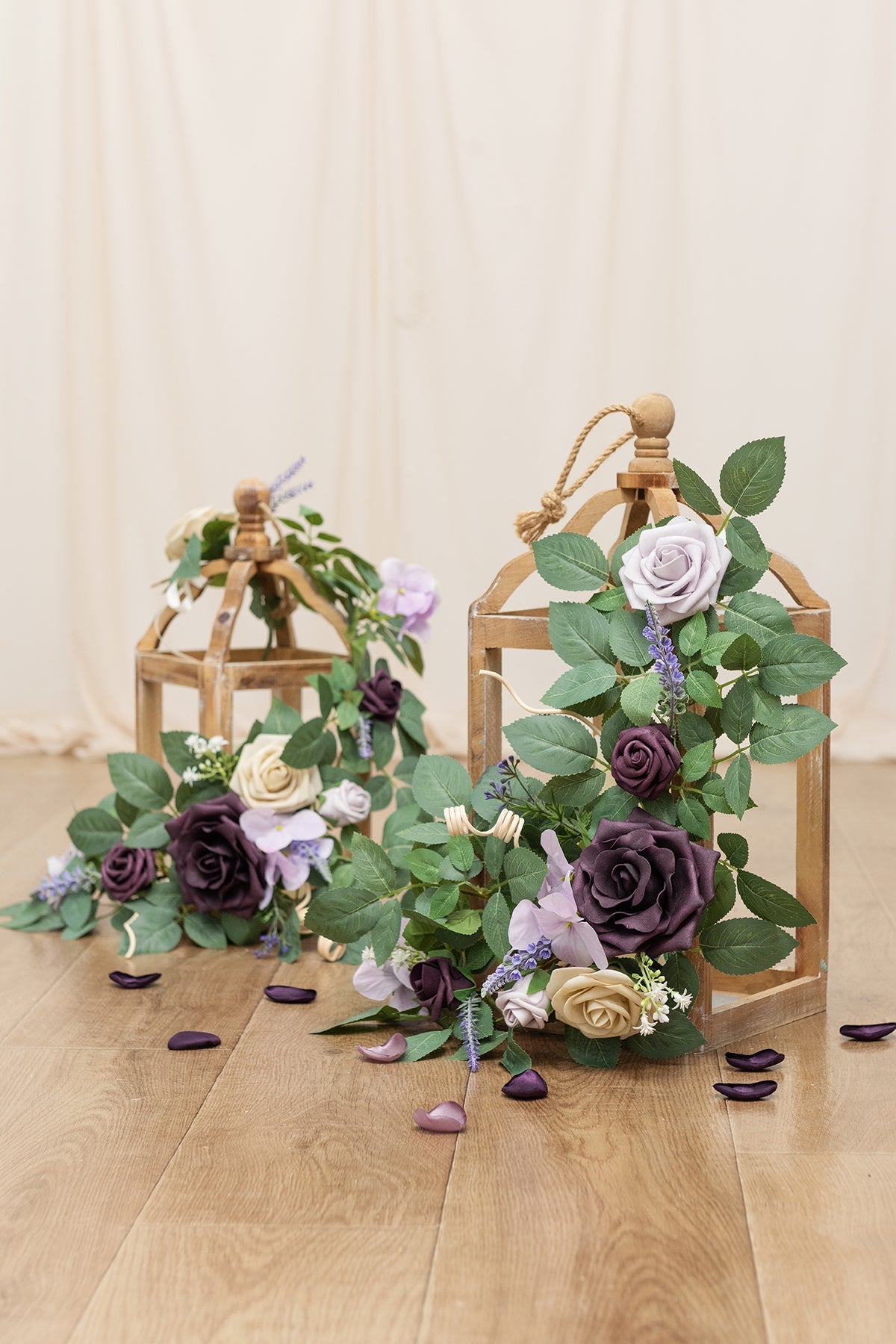 2ft Flower Garlands in French Lavender & Plum