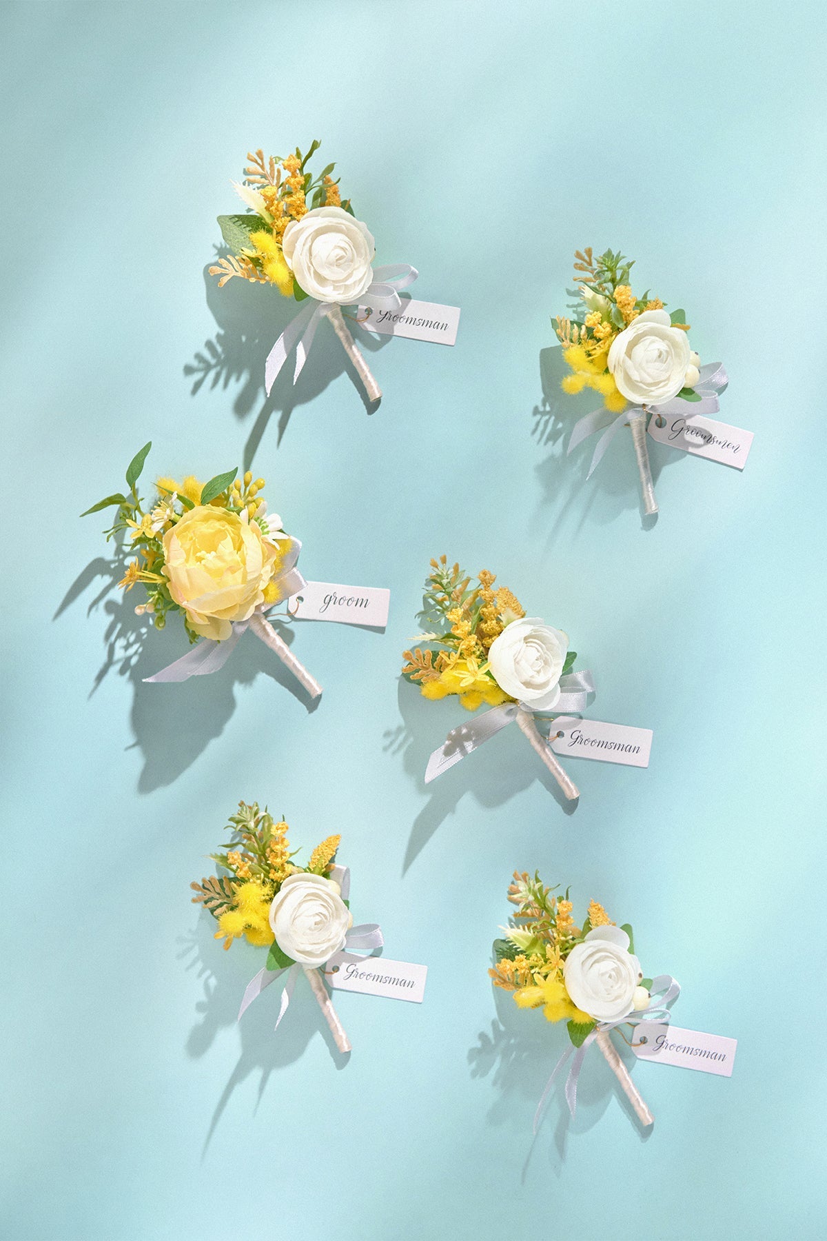 Boutonnieres in Lemonade Yellow