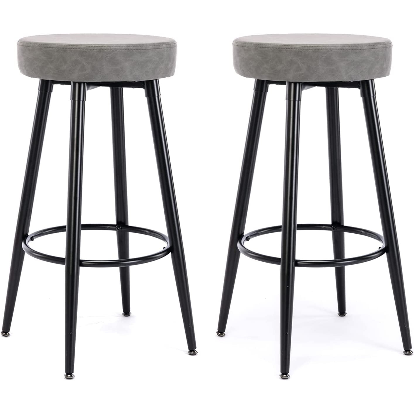 2-Piece: 28'' Metal Bar Stools Set