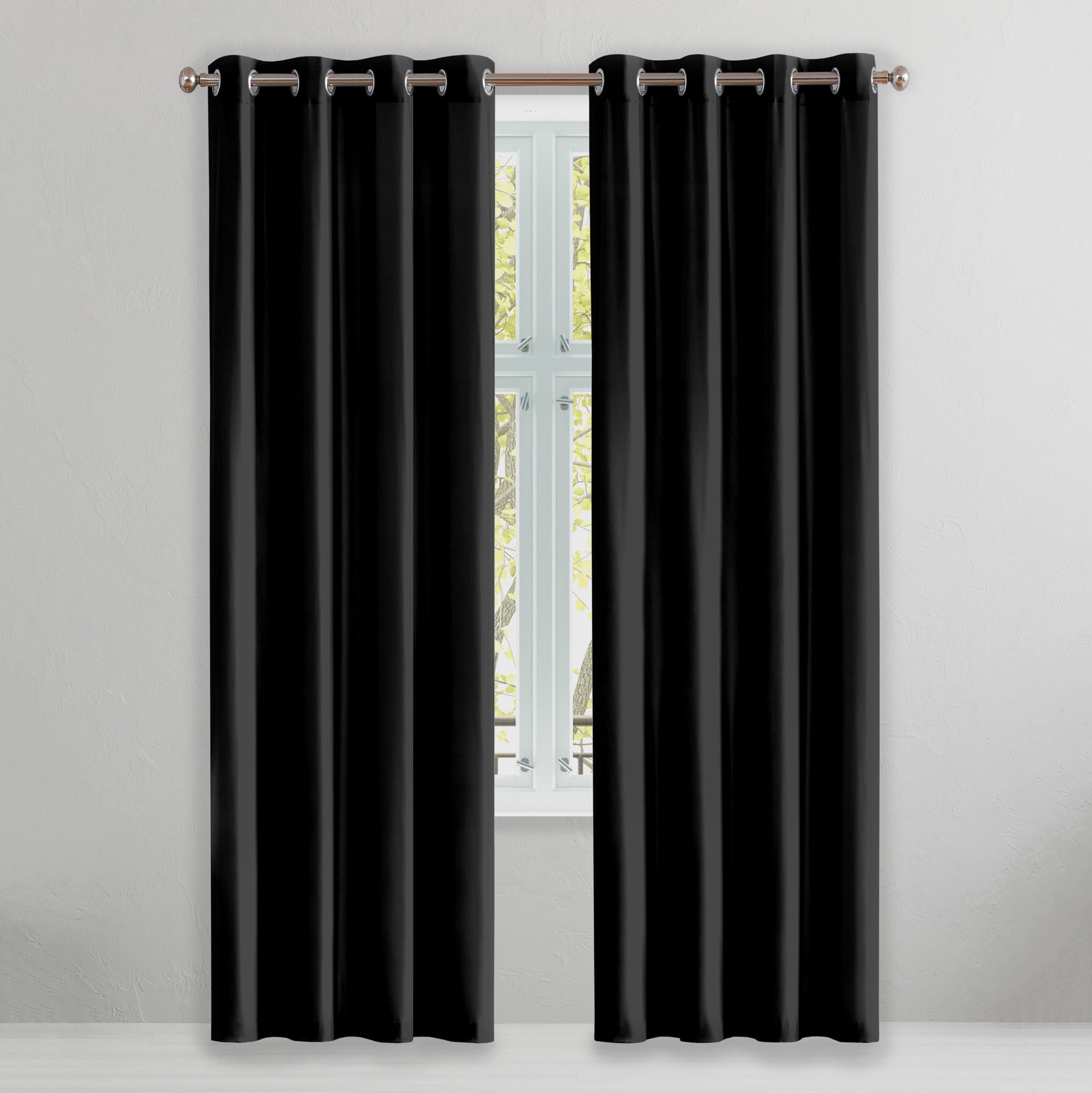 2-Piece Set: Solid Blackout Thermal Window Curtain Pair Panel