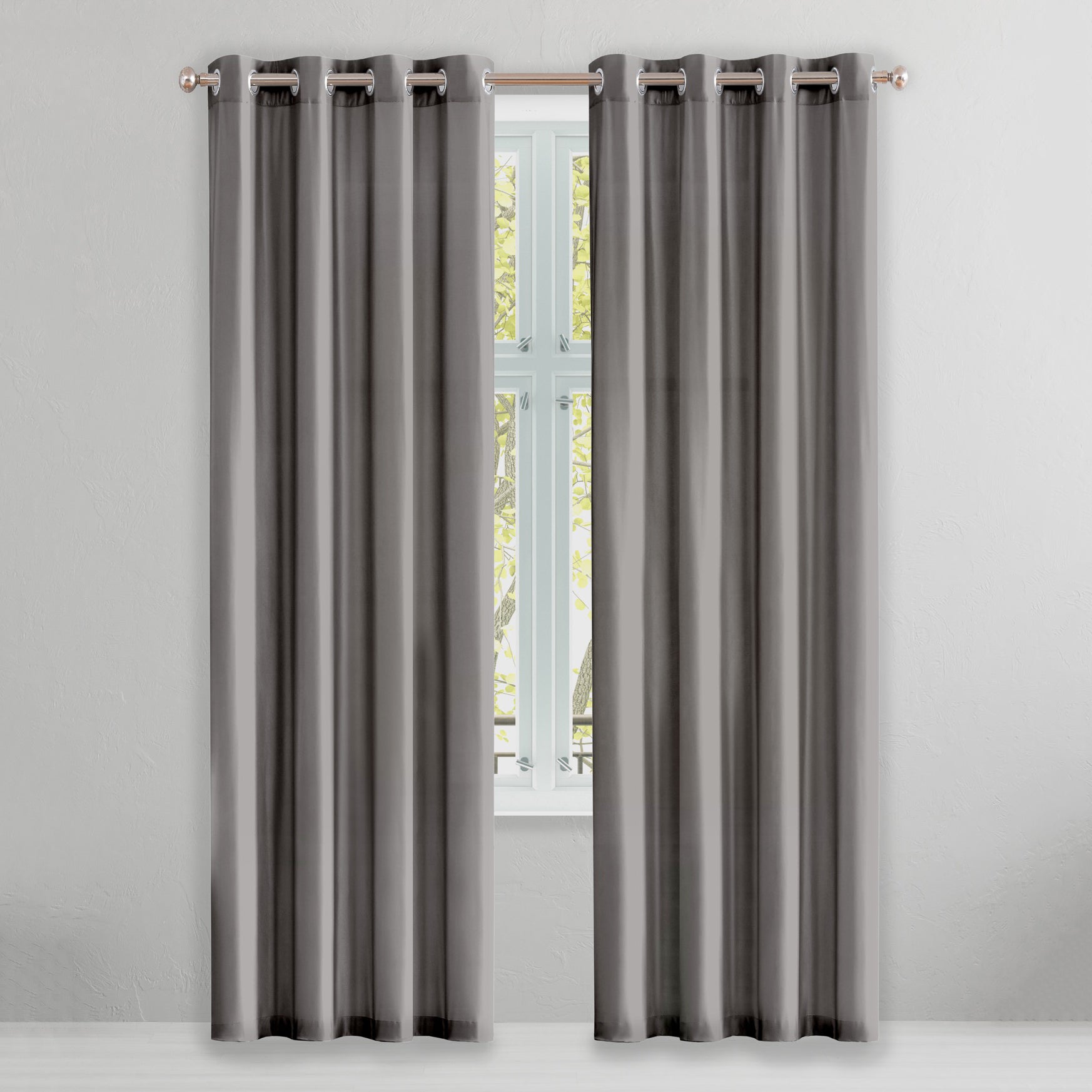 2-Piece Set: Solid Blackout Thermal Window Curtain Pair Panel