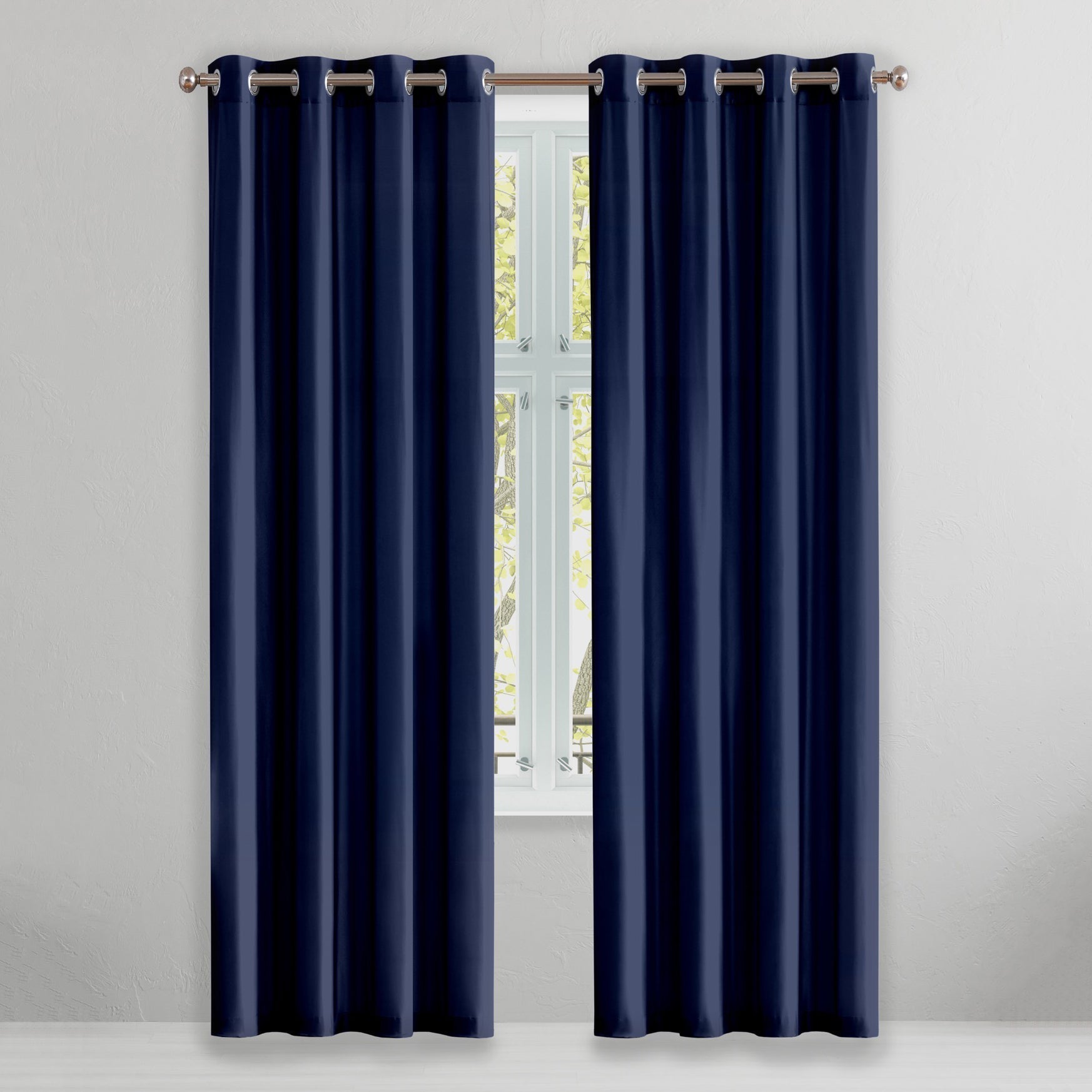 2-Piece Set: Solid Blackout Thermal Window Curtain Pair Panel