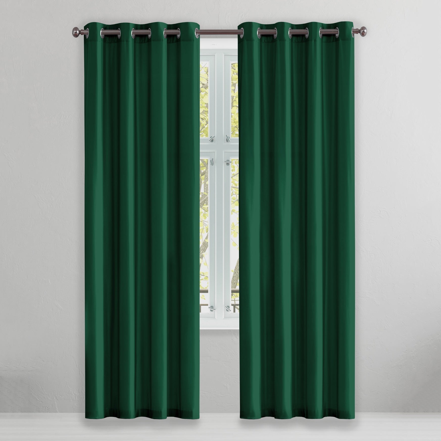 2-Piece Set: Solid Blackout Thermal Window Curtain Pair Panel