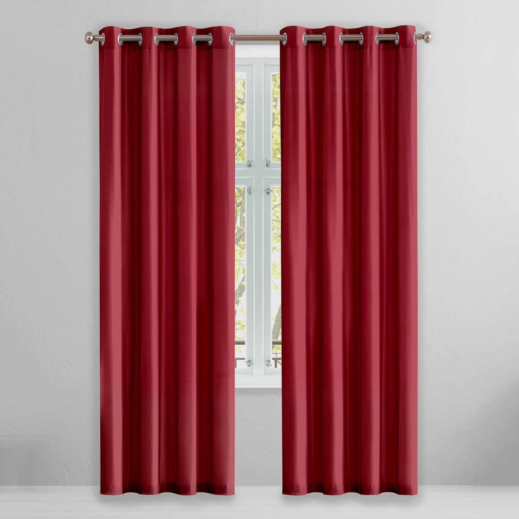 2-Piece Set: Solid Blackout Thermal Window Curtain Pair Panel