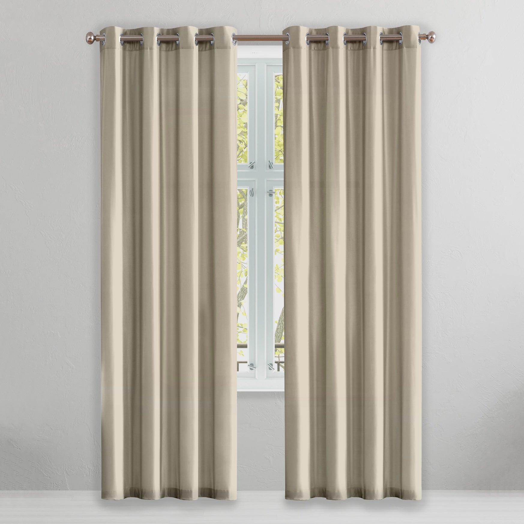 2-Piece Set: Solid Blackout Thermal Window Curtain Pair Panel