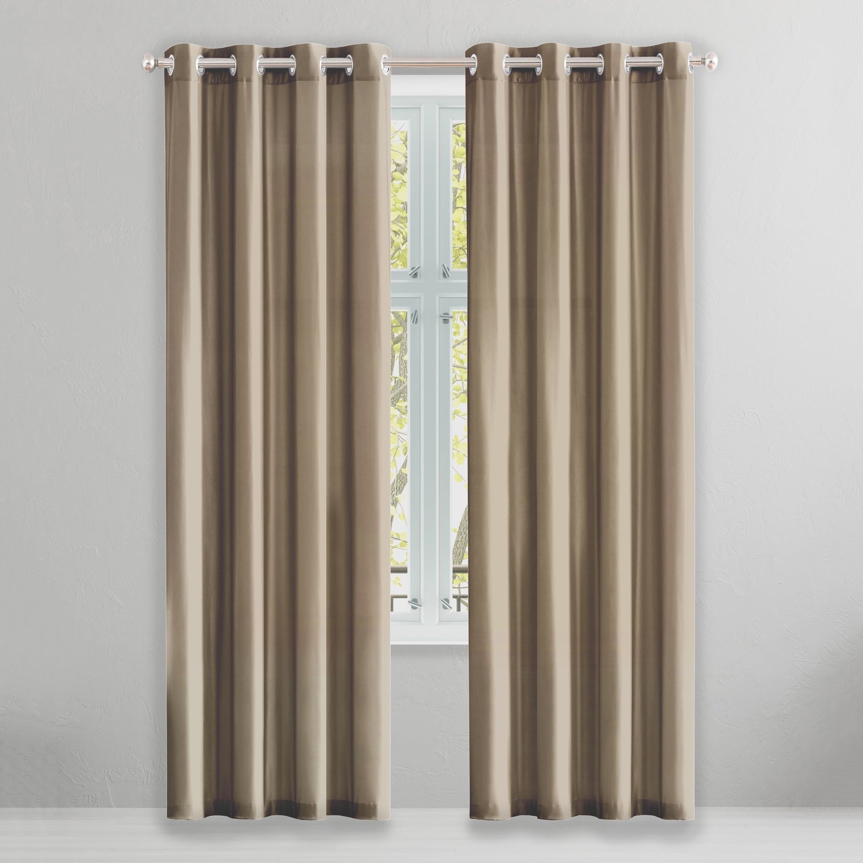 2-Piece Set: Solid Blackout Thermal Window Curtain Pair Panel