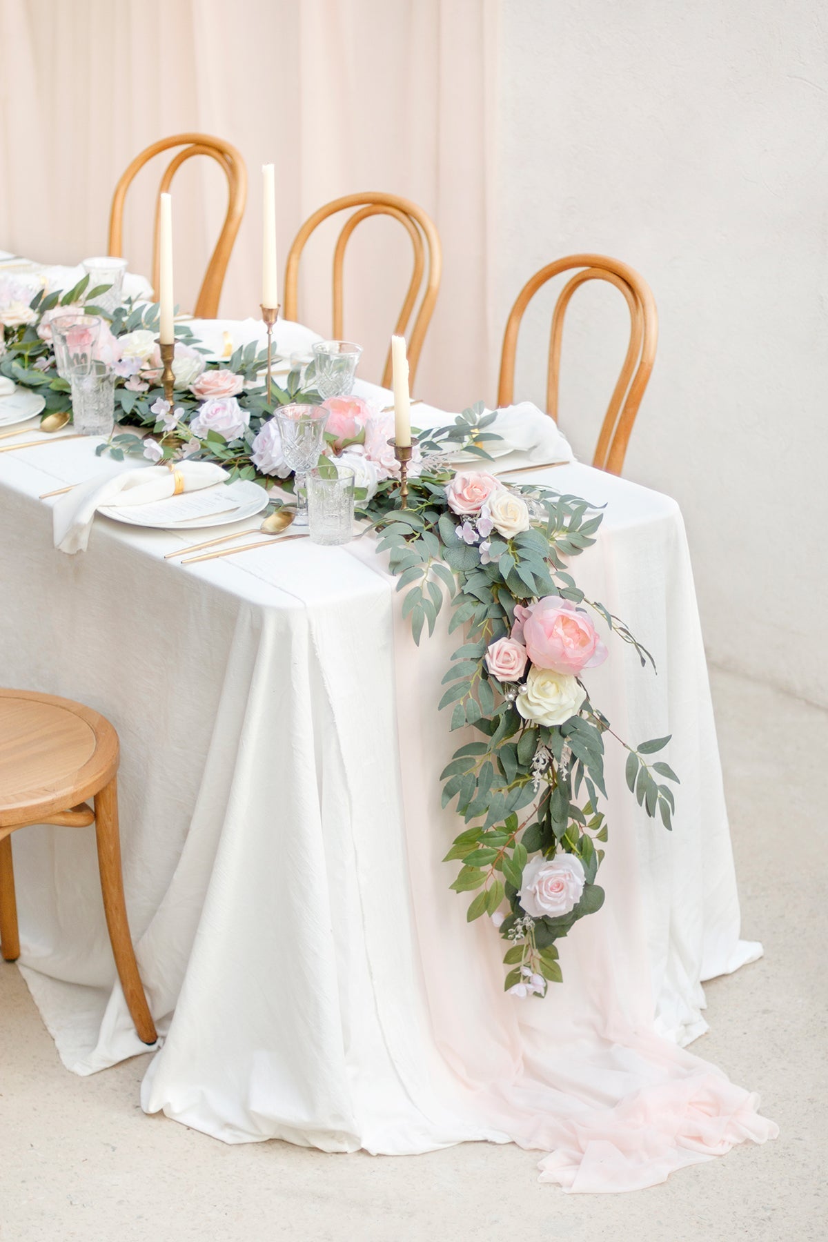 6ft Flower Garland in Blush & Cream