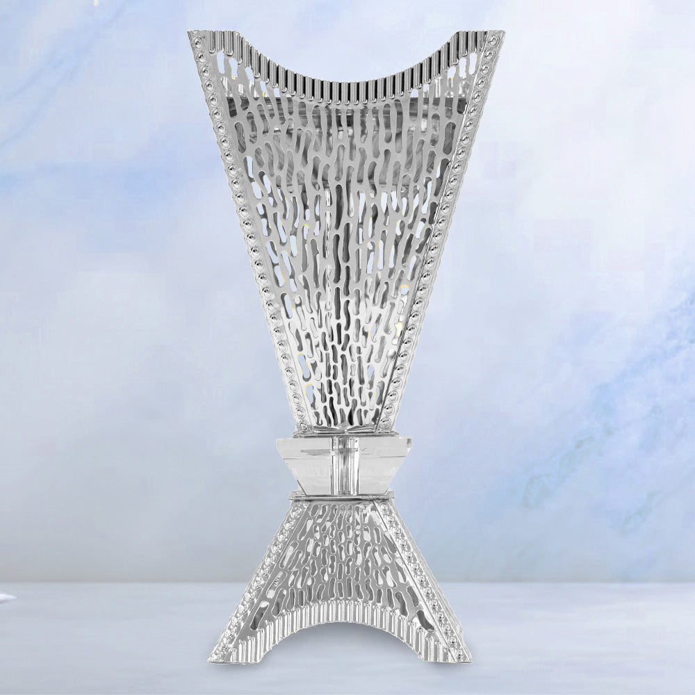 24K Silver plated Tin oud burner Large