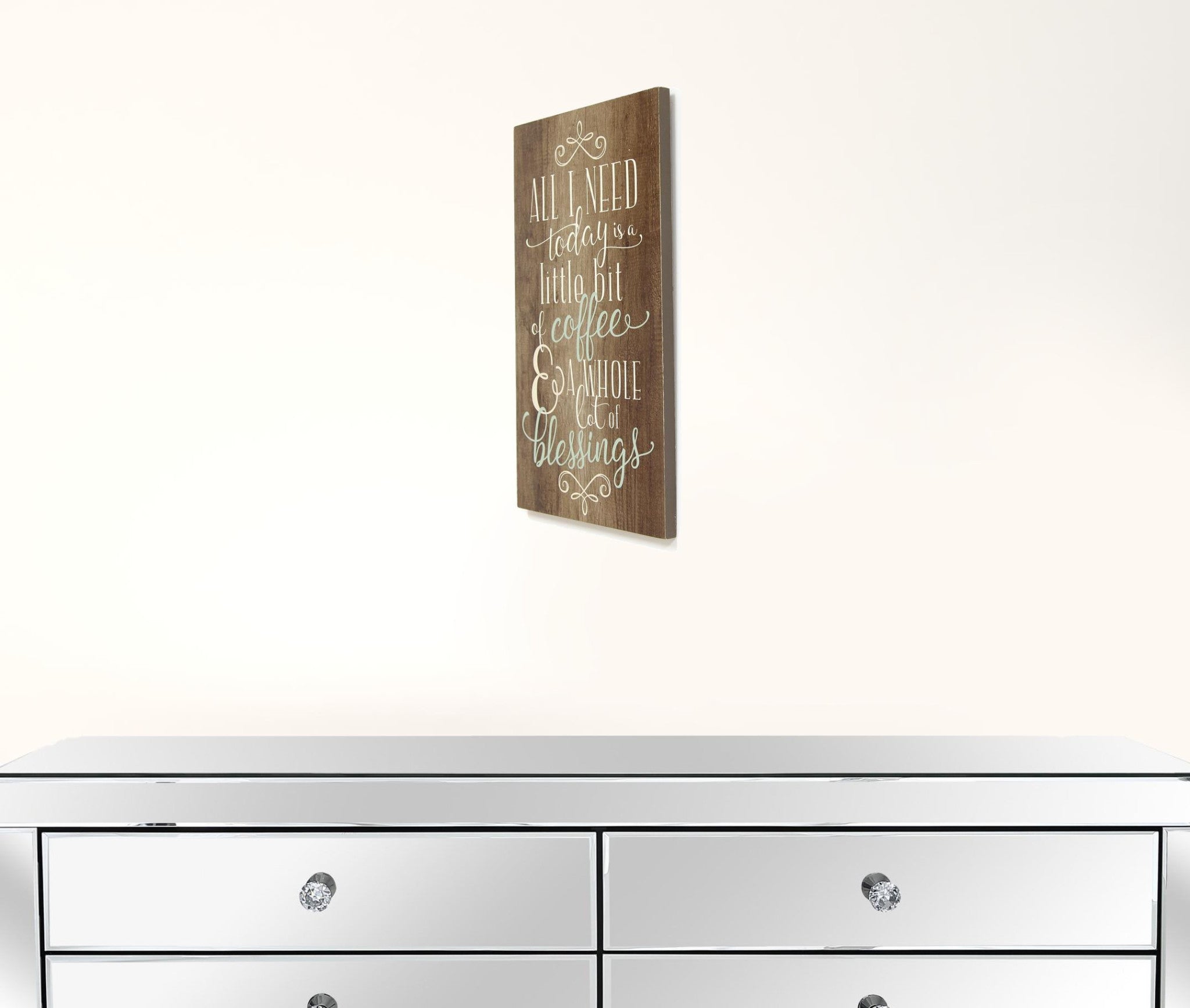 Brown Coffee And Blessings Wall Decor