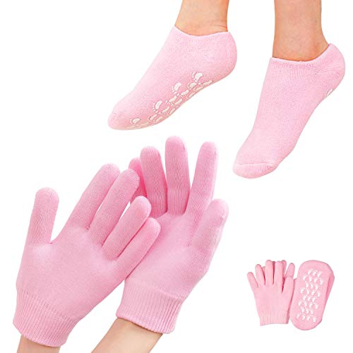 4 PCS Moisturizing Gloves and Socks, Gel Spa Moisturizing Therapy Sock ＆ Glove, Soften Repairing Dry Cracked, Hands Feet Skin Care, Effective in Repair Dry and Chapped Hands and Feet Skin Care