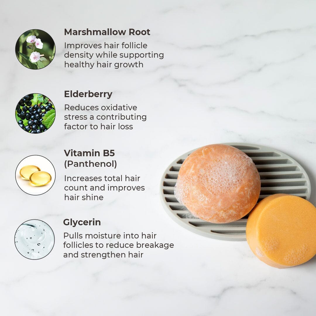 50% Off Shampoo & Conditioner for Hair Strength and Moisture + Free 4" Wooden Soap Dish