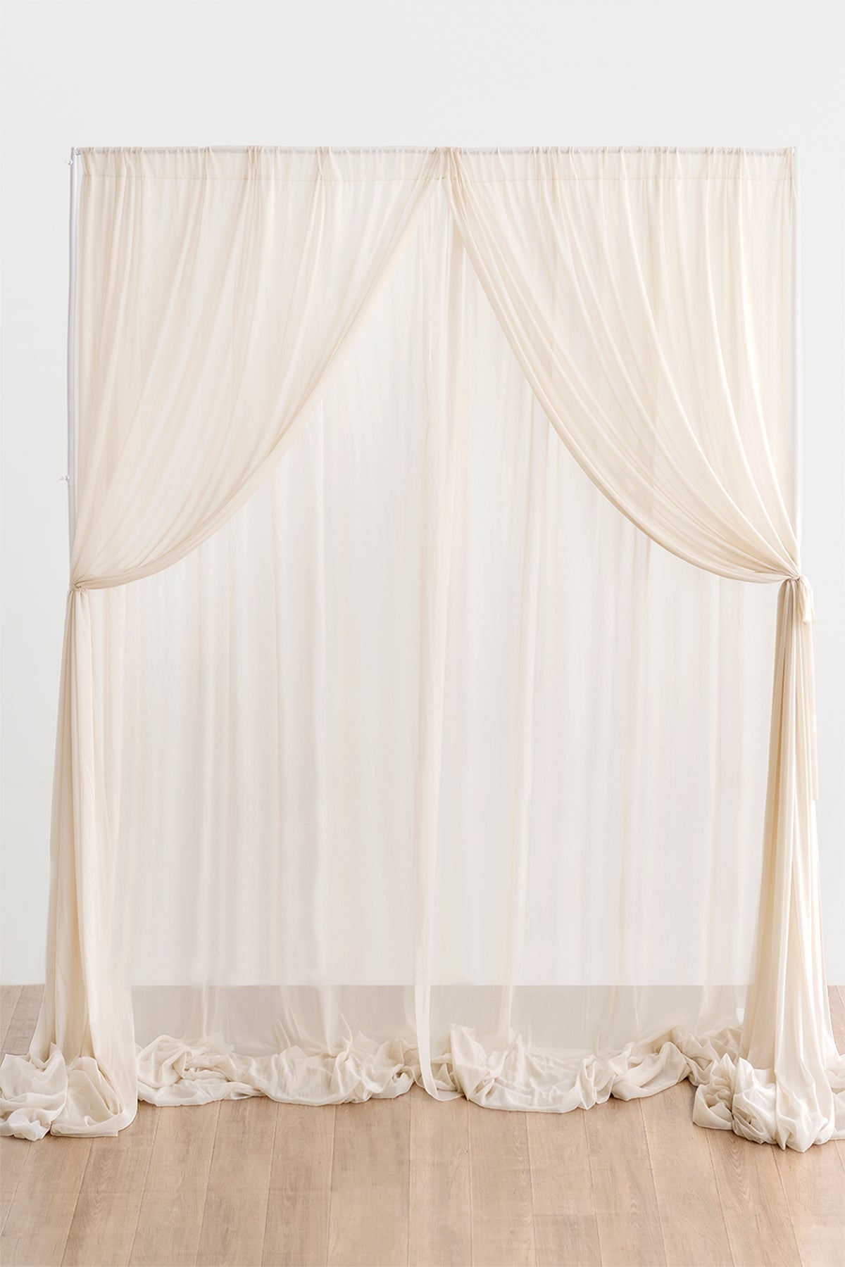 2-Layer Wedding Backdrop Curtains 59" x 10ft (Set of 2) - 6 Colors
