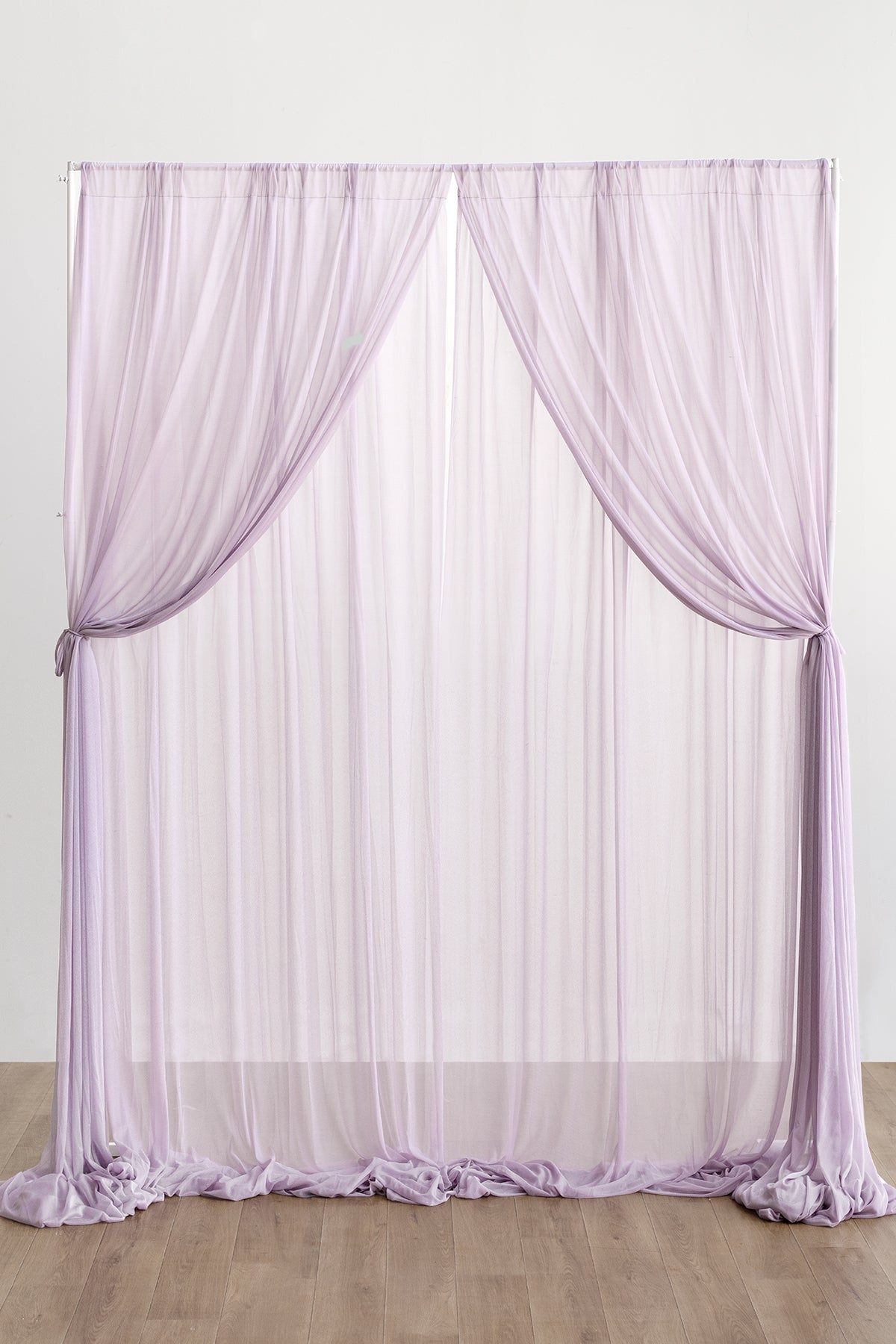2-Layer Wedding Backdrop Curtains 59" x 10ft (Set of 2) - 6 Colors