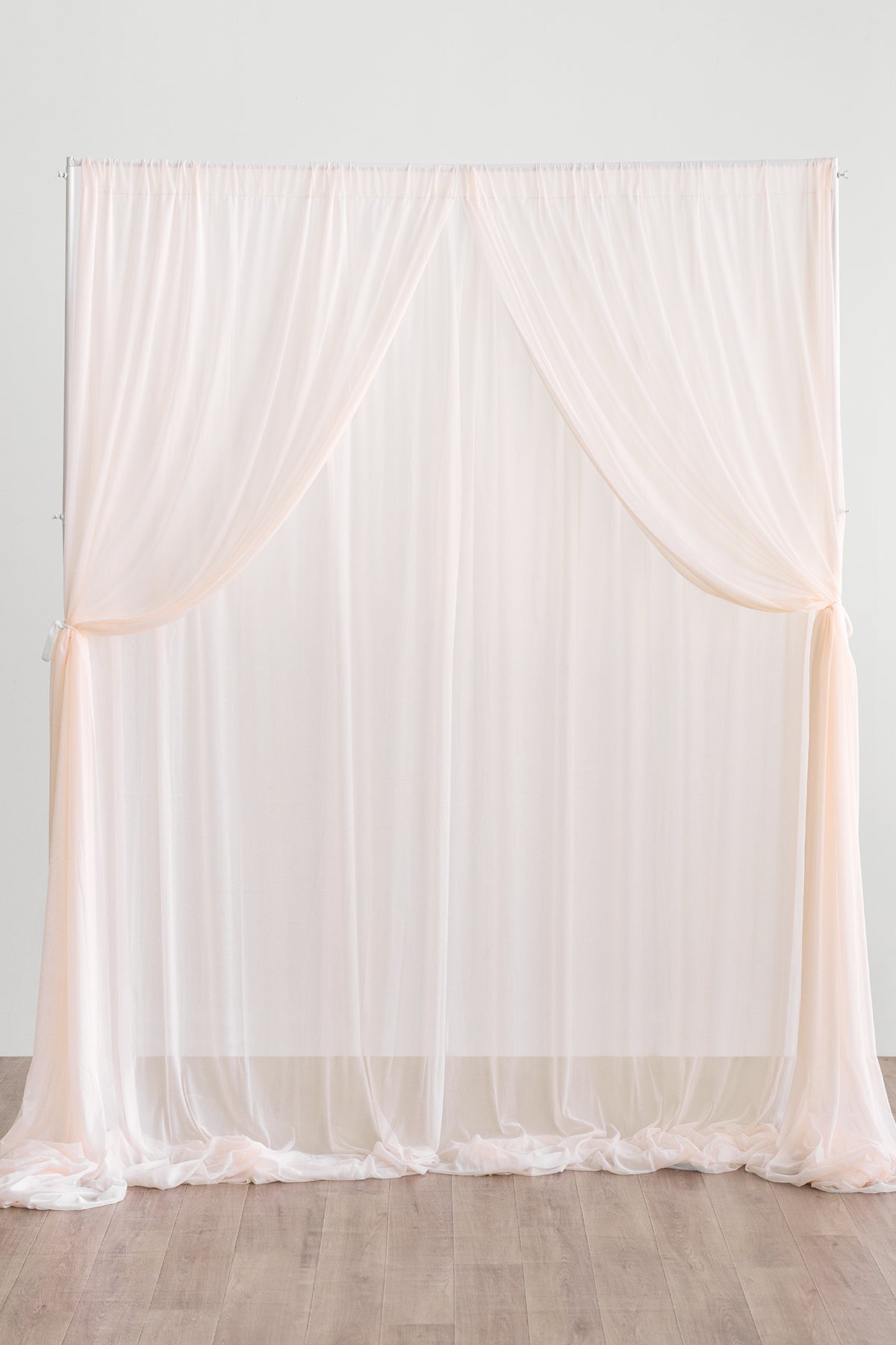 2-Layer Wedding Backdrop Curtains 59" x 10ft (Set of 2) - 6 Colors