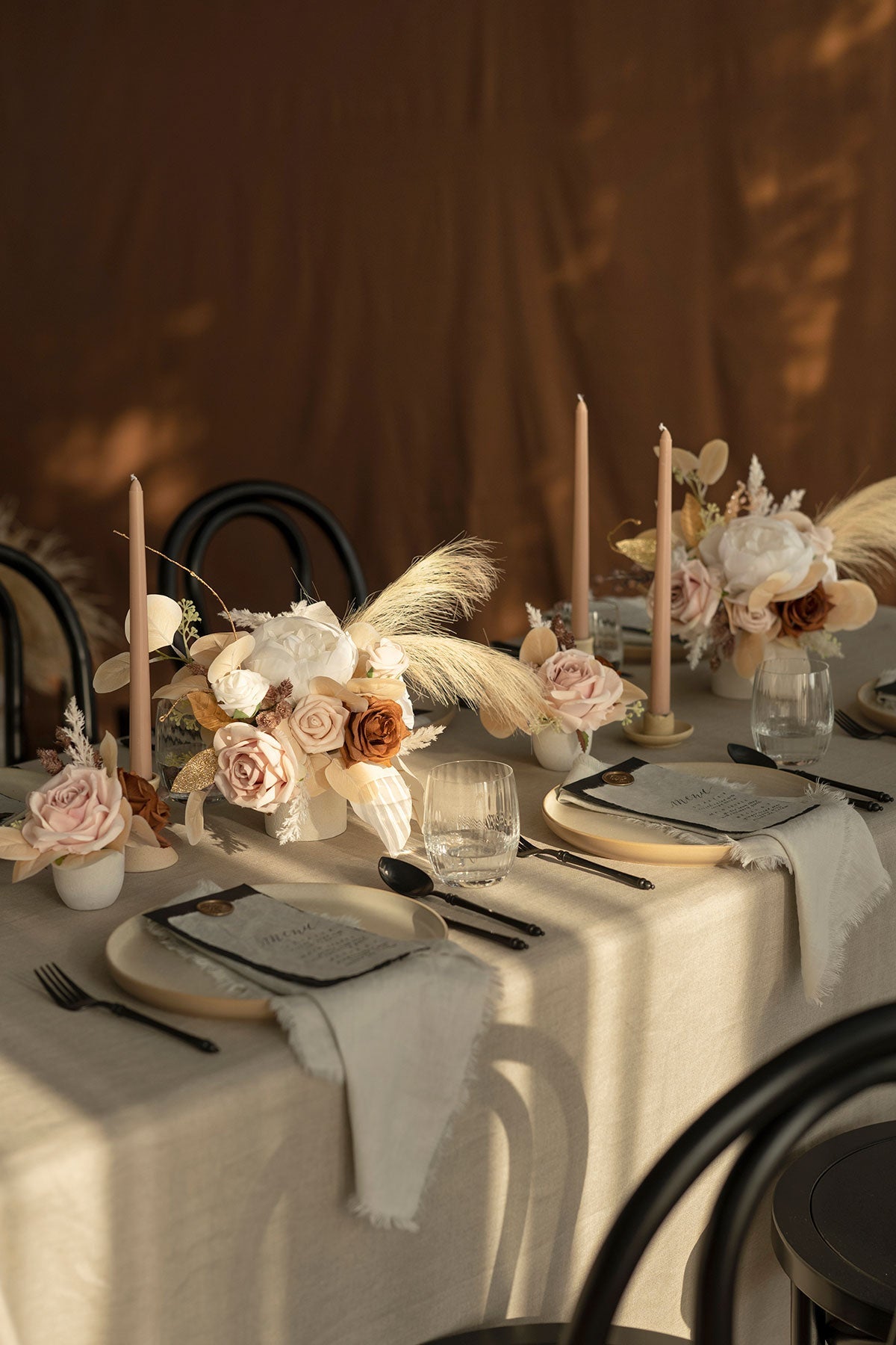 Assorted Floral Centerpiece Set in White & Beige