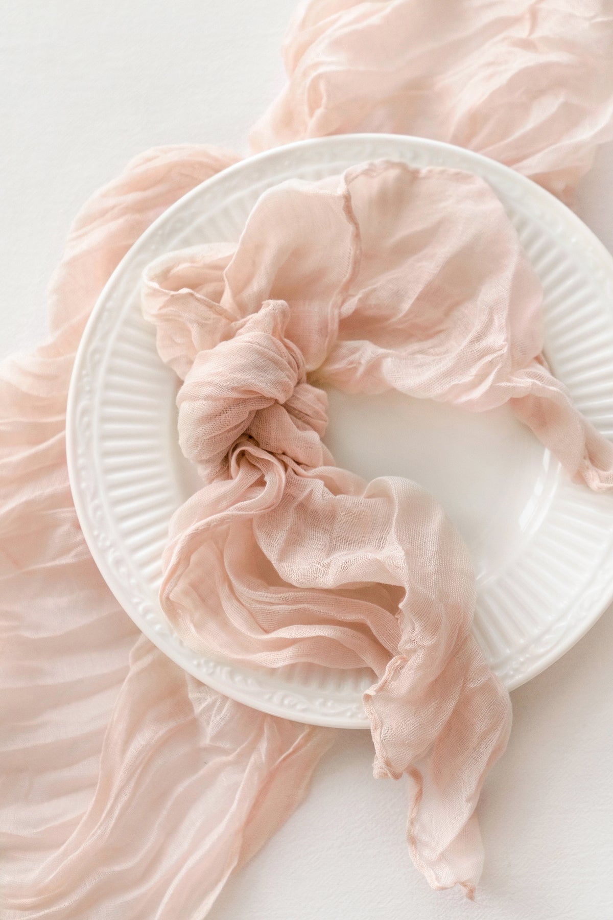 Cheesecloth Napkins & Table Runner Set for Reception - 7 Colors