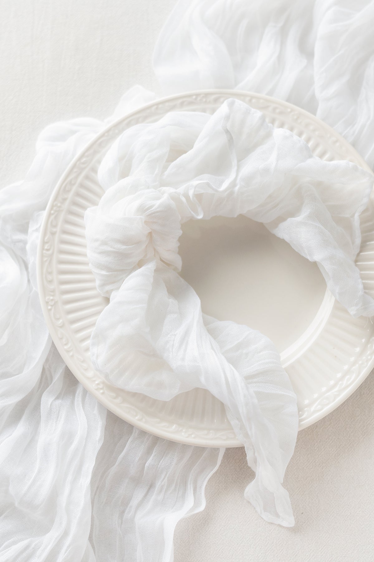 Cheesecloth Napkins & Table Runner Set for Reception - 7 Colors