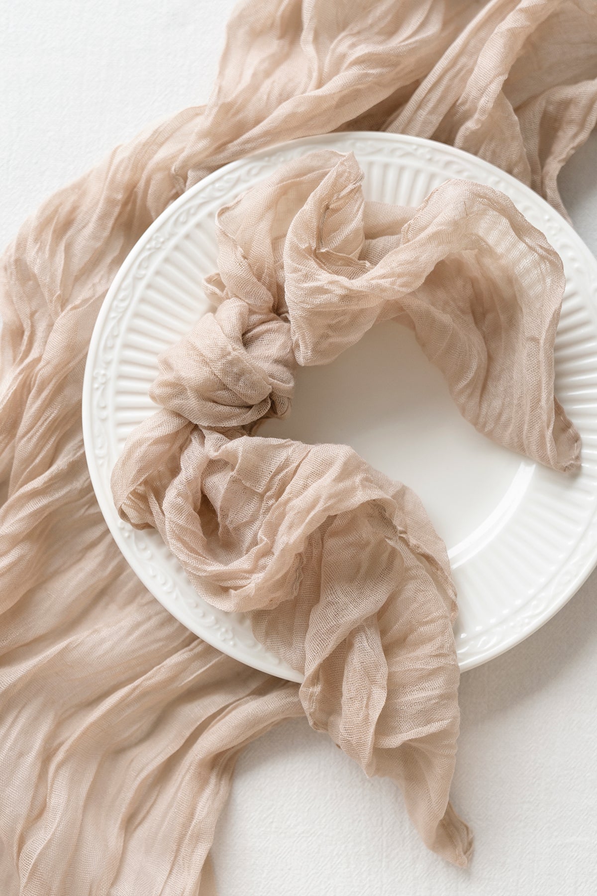 Cheesecloth Napkins & Table Runner Set for Reception - 7 Colors
