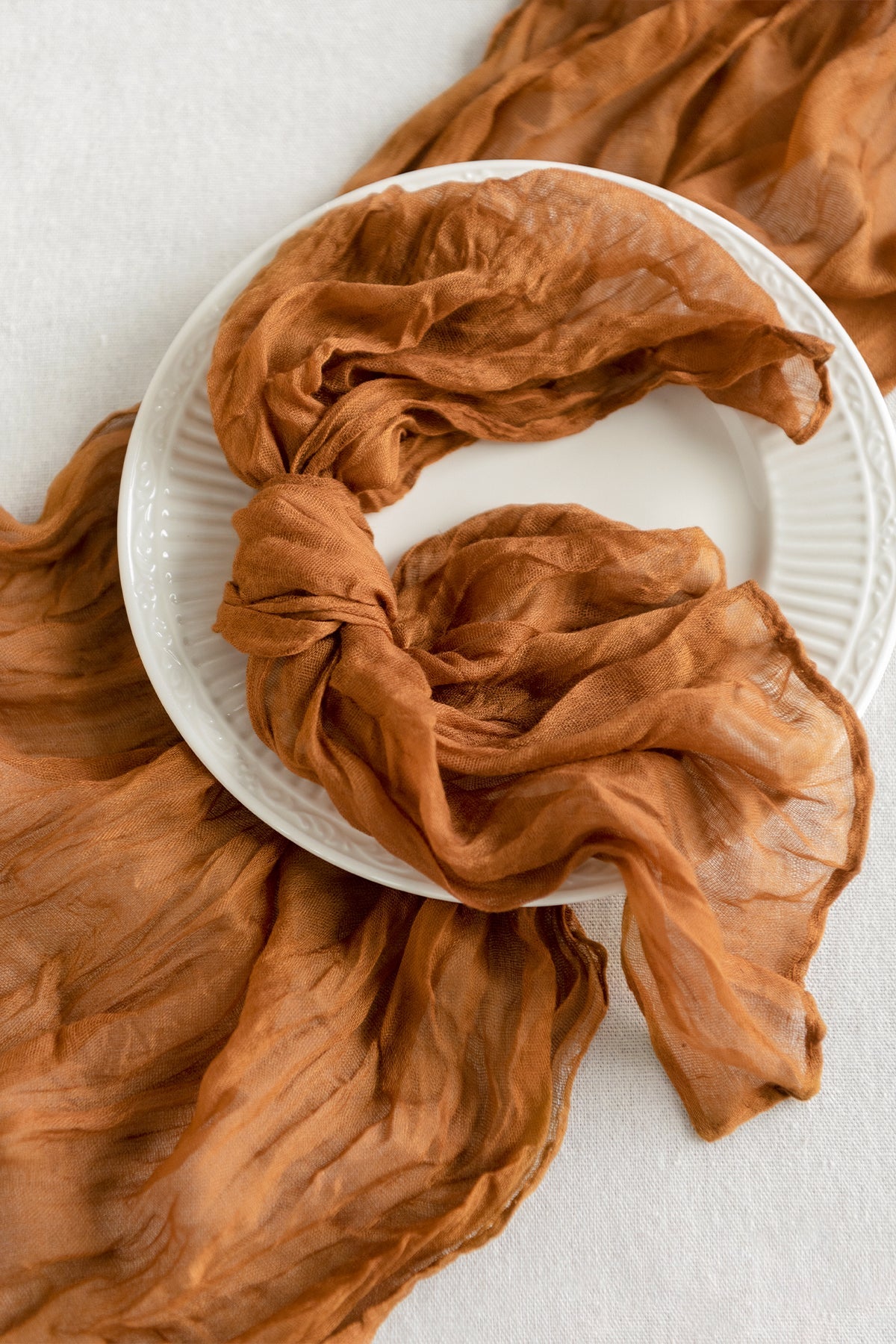 Cheesecloth Napkins & Table Runner Set for Reception - 7 Colors