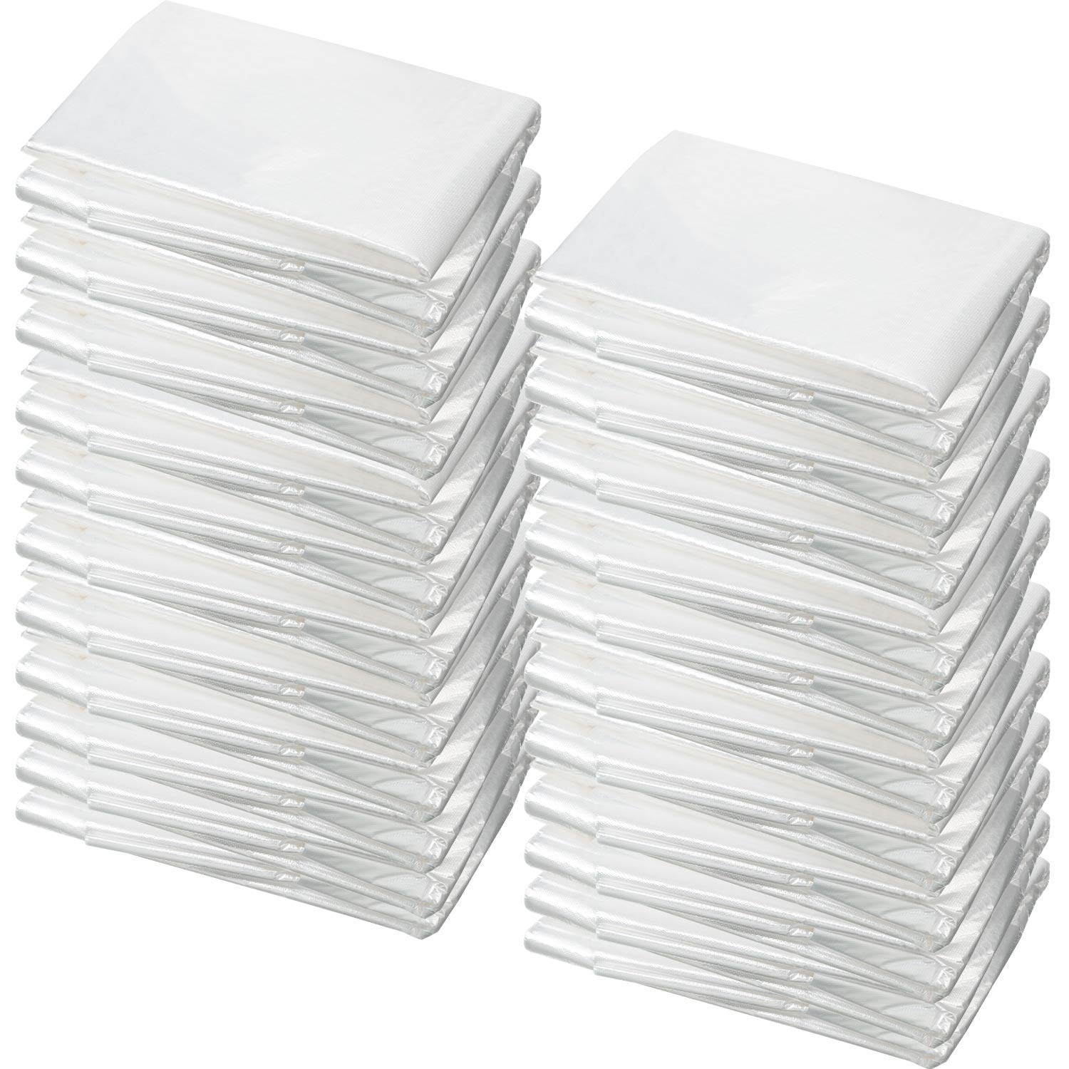 100 Disposable Salon Cape Waterproof Hair Dye Cutting Coloring Apron Shawl Barber Shampoo Cape (Clear, 51.2 x 36.2 Inch)