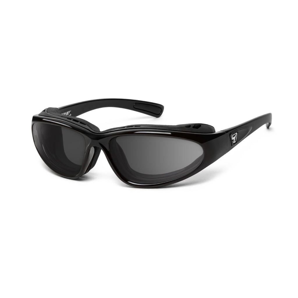 7eye Bora in Glossy Black Frame and Grey Lens profile view