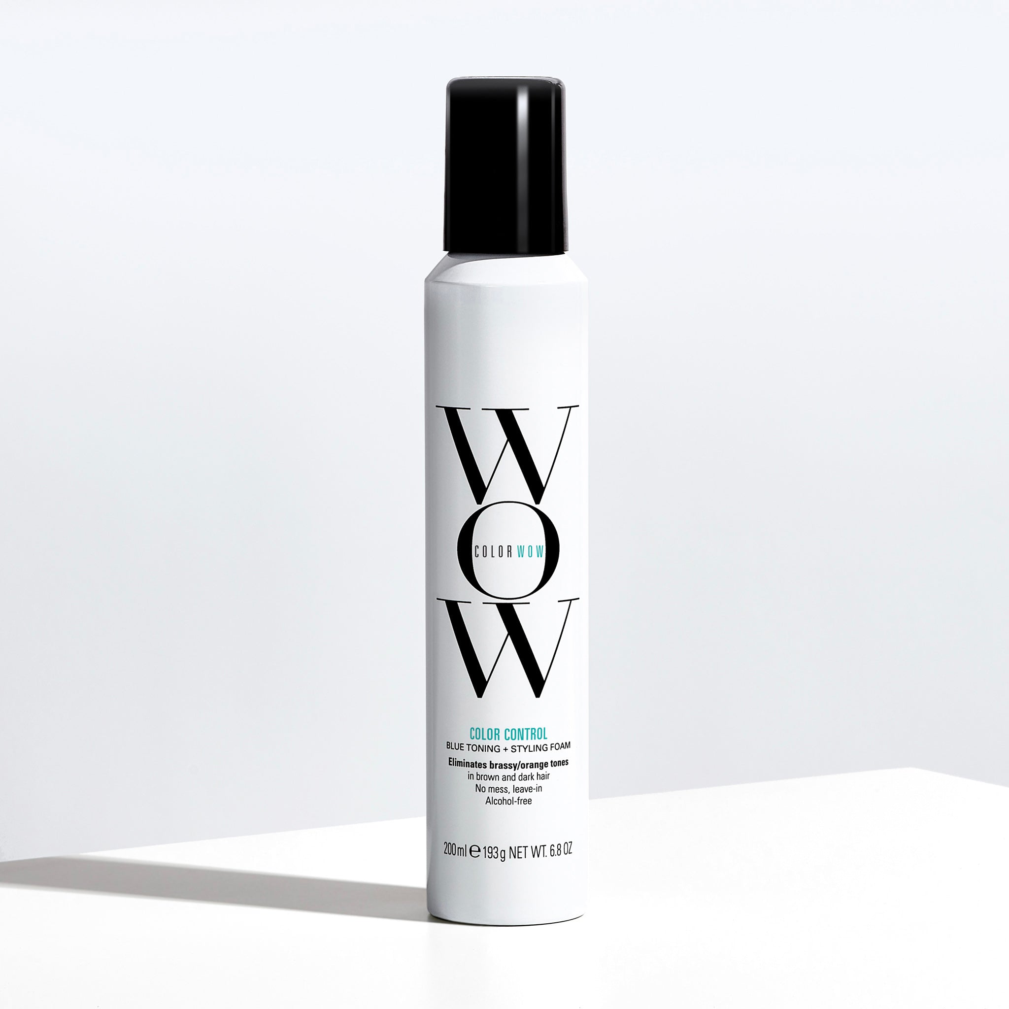 Fix brassy hair at home with Color Wow's Color Control Blue Toning Foam. Perfect for restoring brassy brown hair.