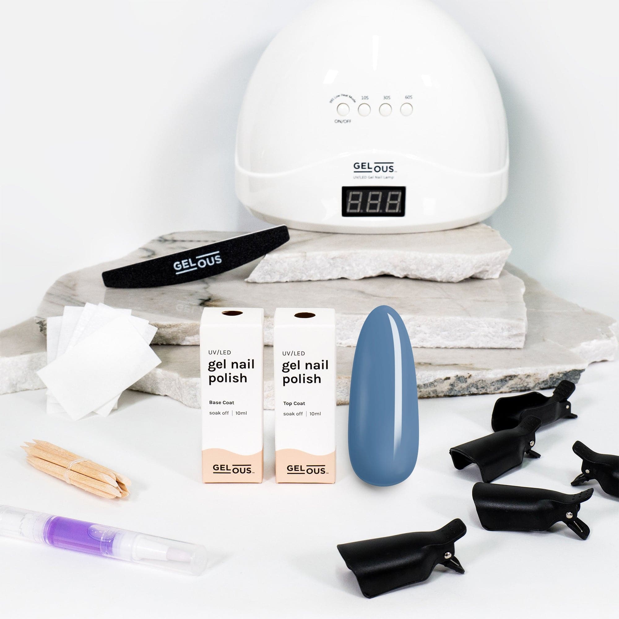 Gelous gel nail polish Blue Haze Starter Pack- photographed in New Zealand