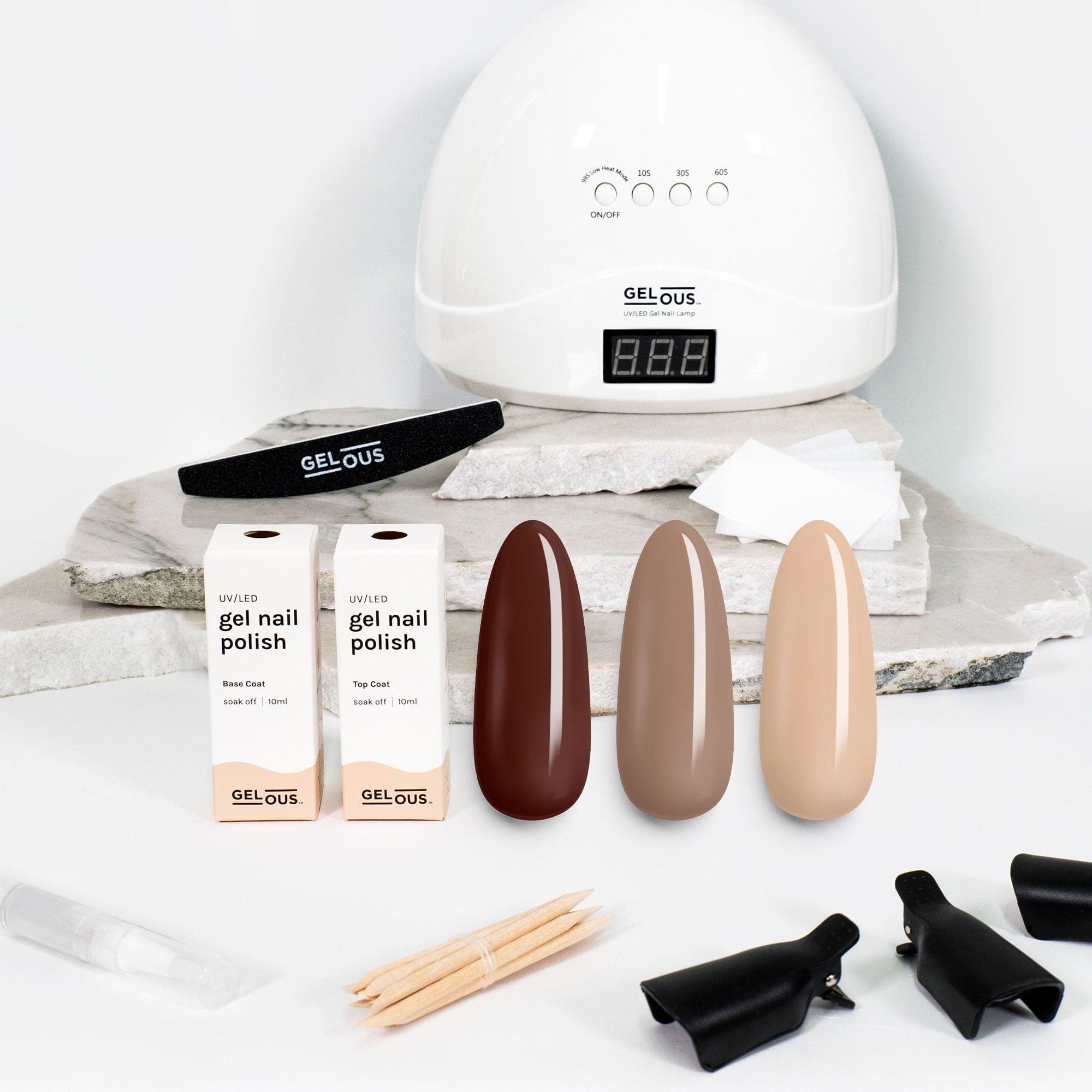 Gelous gel nail polish Browns 3 Polish Starter Pack - photographed in New Zealand