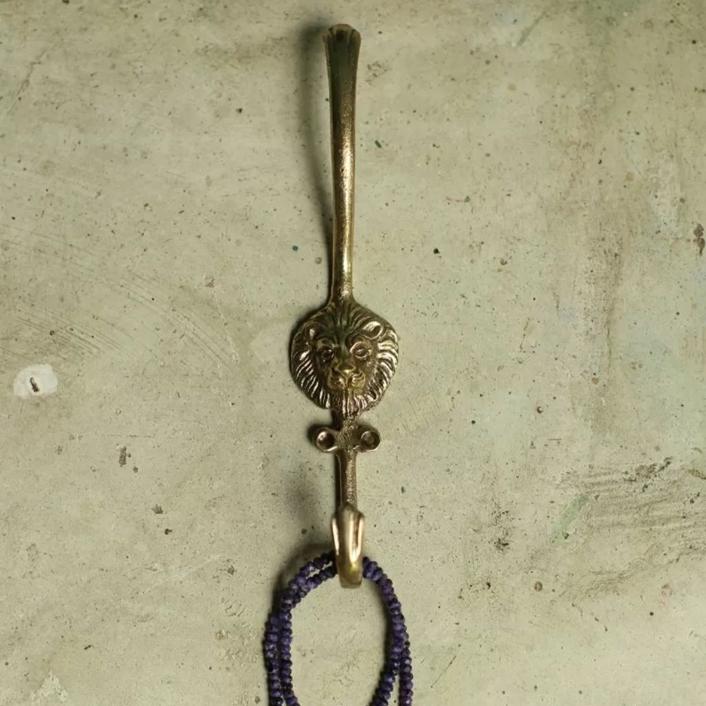 Brass Lion Wall Hook