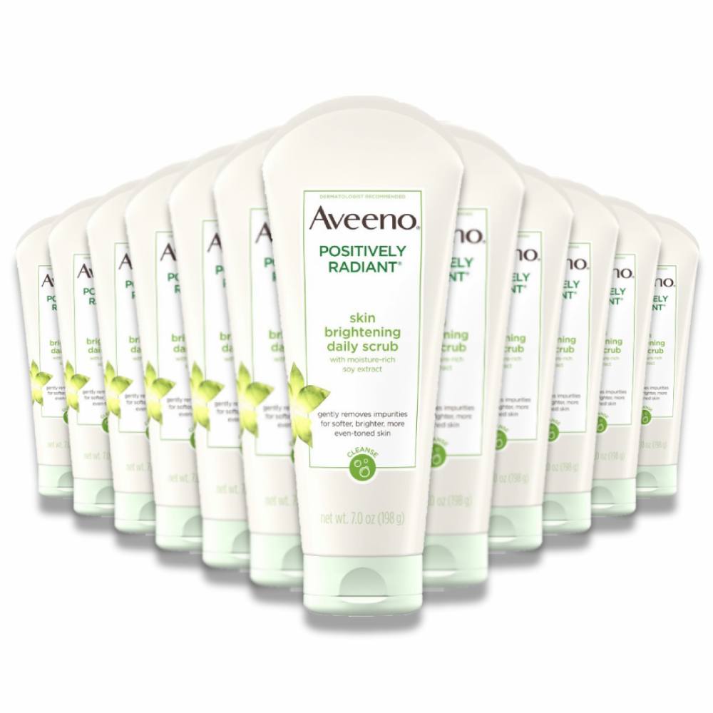 Aveeno - Positively Radiant Skin Brightening Exfoliating Daily Facial Scrub with Moisture - 7 Oz - 12 Pack