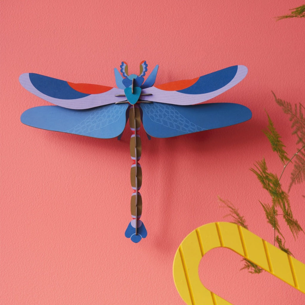 3D Bug Wall Decor - Blue Dragonfly
