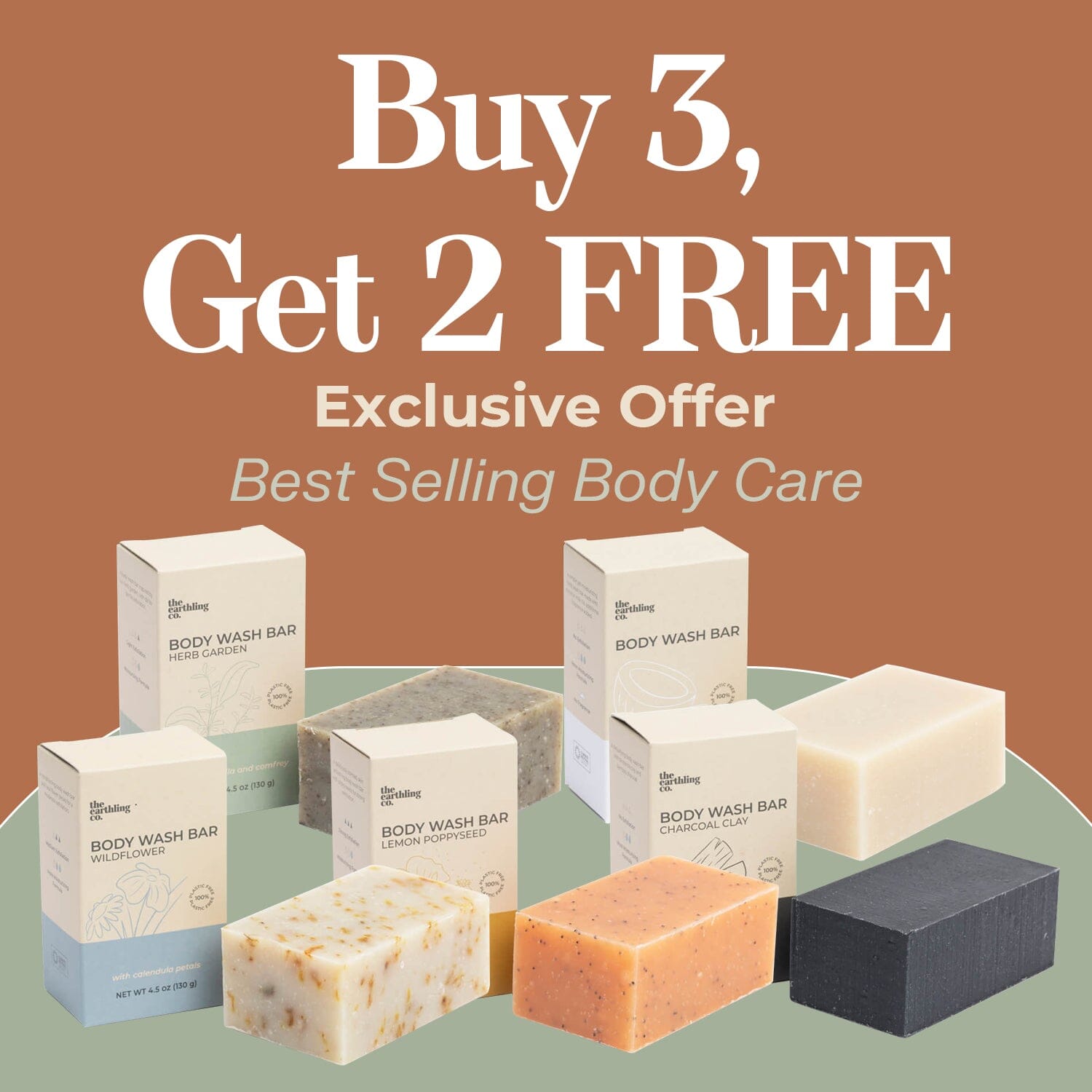 Body Wash Bar - Buy 3, Get 2 Free