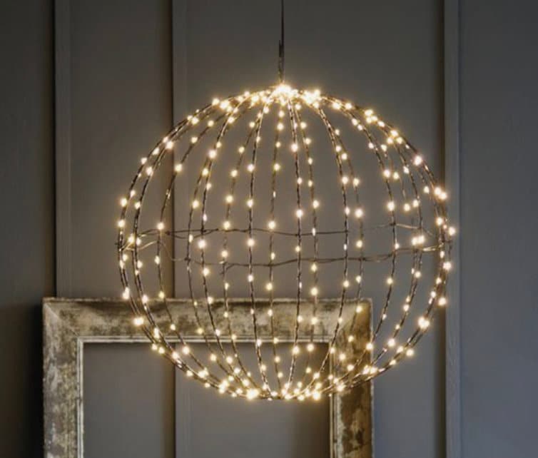 24" Lighted Orb LED Ball Hanging Decorations