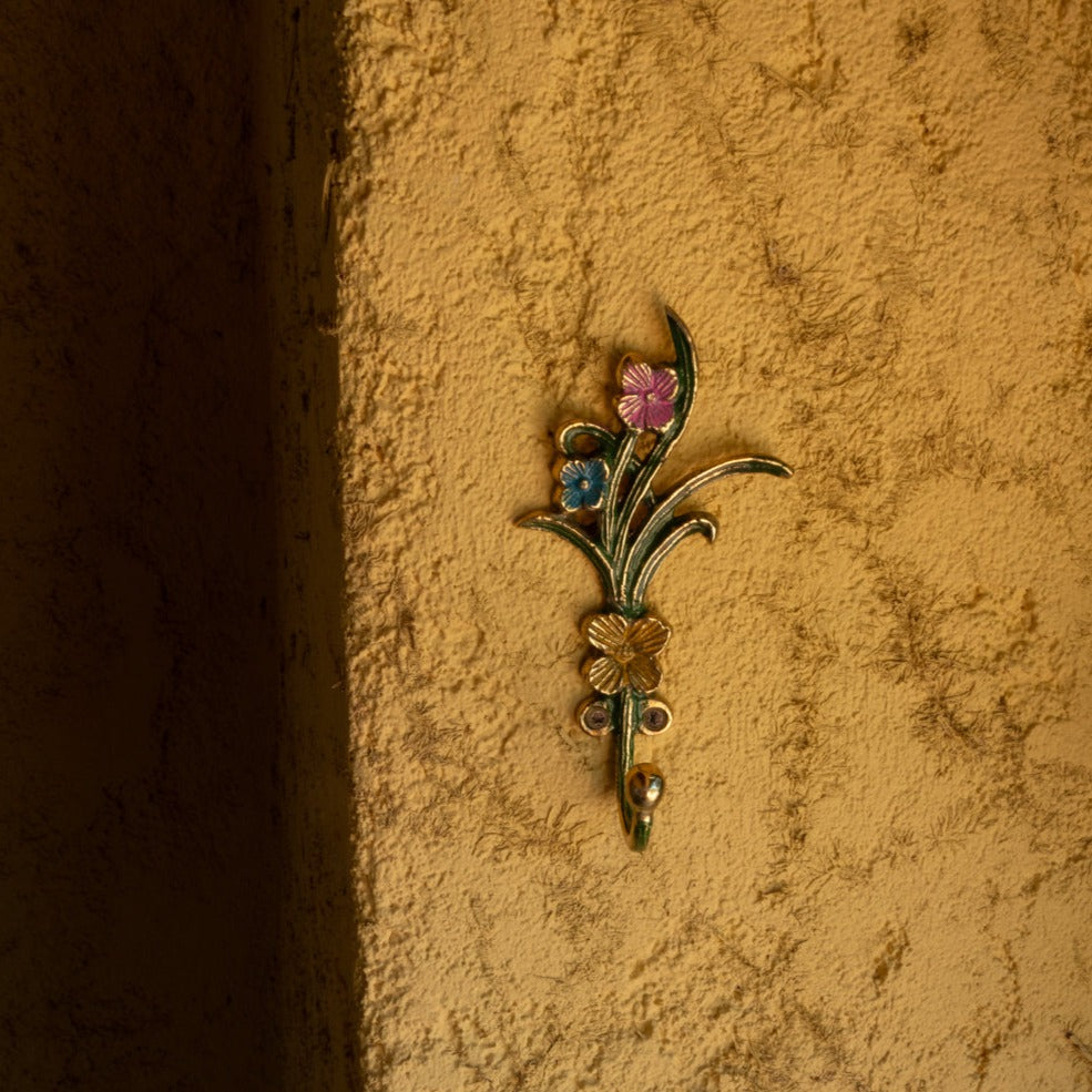 Brass Floral Ivy Wall Hook